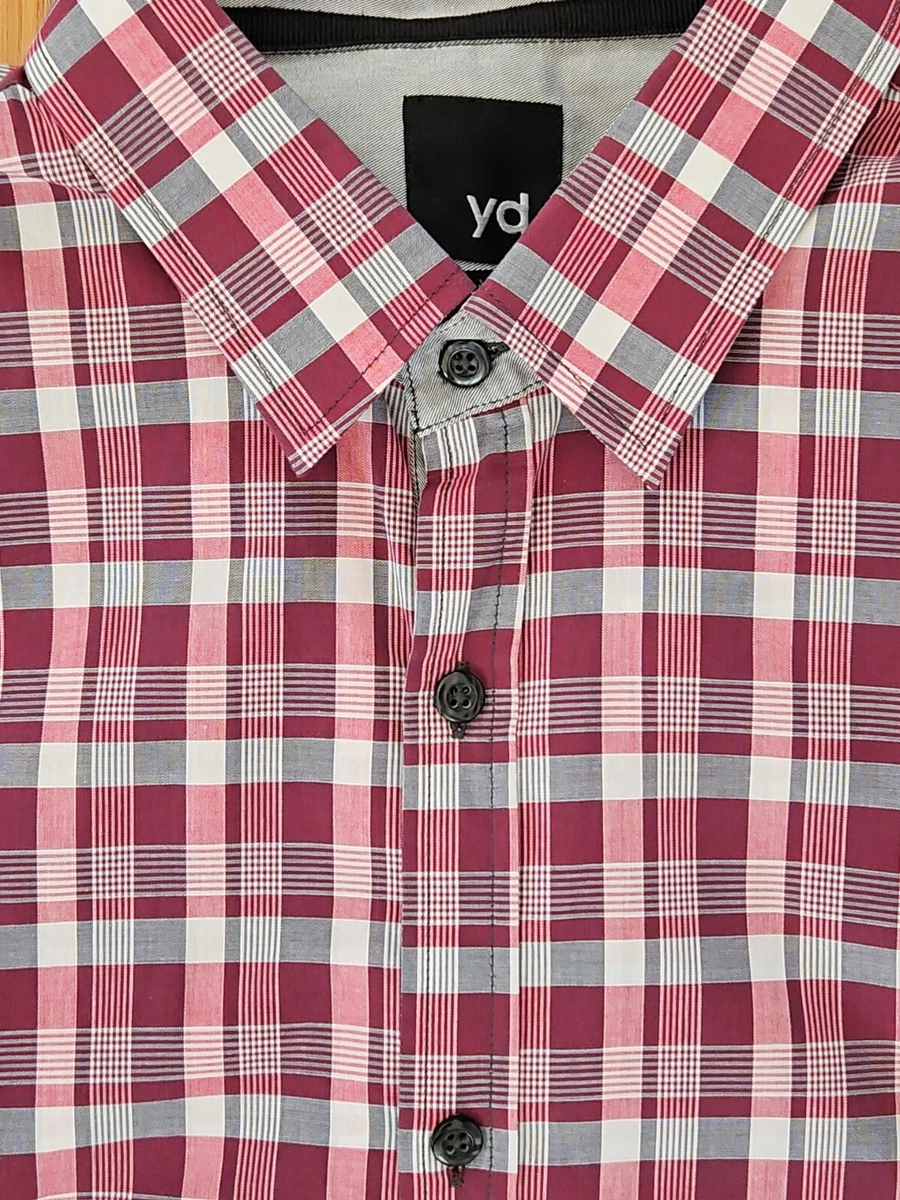 Mens yd. Check Long Sleeve Cotton SHIRT Size M Near New
