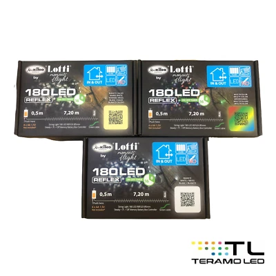 LUCI DI NATALE A BATTERIA CATENA 100 LED CALDO FREDDO MULTICOLOR 7 METRI WISDOM