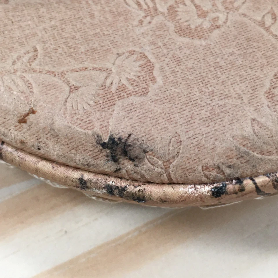 Merona Sandals Womens 7 Flower Strappy Slide Wedge Comfort Beige Leather Slip On - Image 4 of 4