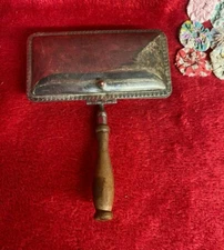 Vtg Silverplate Mini Silent Butler with Rolling Brush Crumb Collector