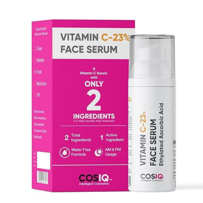 Cos-IQ 23% Vitamin C Face Serum Glowing Skin Molecular Skincare Technology 30ml