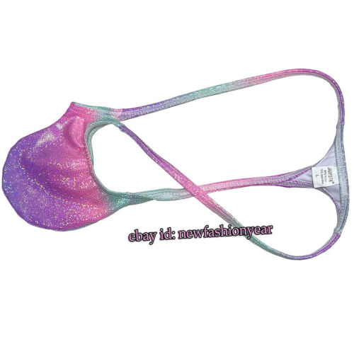 Ropa interior de bikini brillante para hombre bolsa calzoncillos potenciadores tiro bajo tanga calzoncillos - Imagen 5 de 38