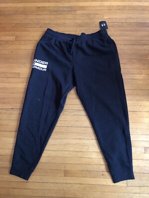 Under Armour Men's Rival Signature Pants, Black Size XX-Large