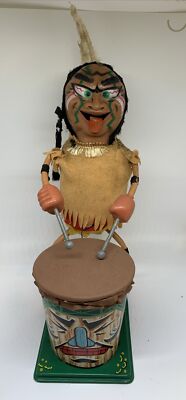 Vintage Marx Toys Mechanical Nutty Mad Indian Wind-Up Toy Japan 