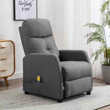 NNEVL Massage Recliner Light Grey Fabric