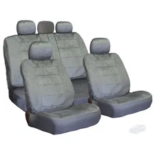 NEW FOR MAZDA SEMI CUSTOM GREY VELOUR CAR TRUCK SEAT COVERS SET