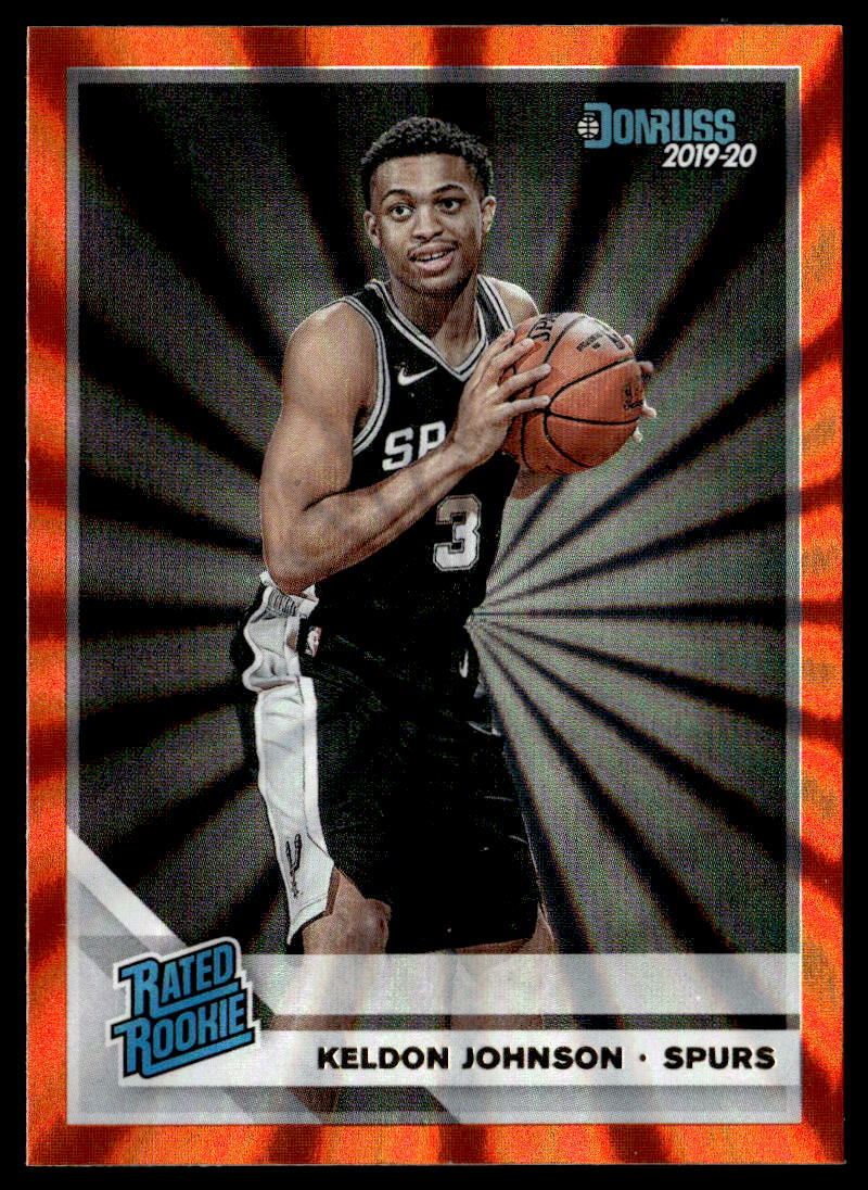 2019-20 Donruss #227 Keldon Johnson RC Holo Orange Laser San Antonio Spurs