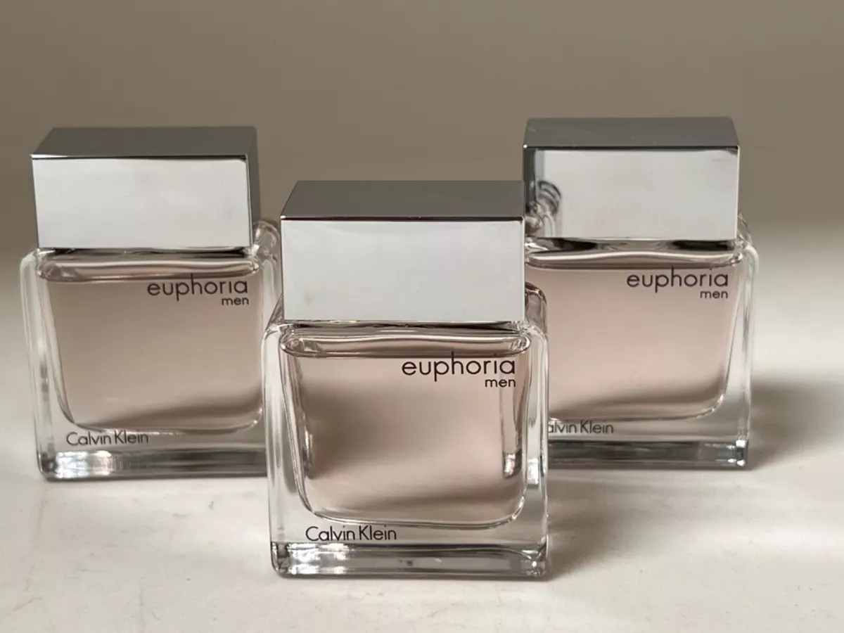 3 x Calvin Klein Euphoria Men EDT 0.5 oz 15 ml NIB PACK OF 3