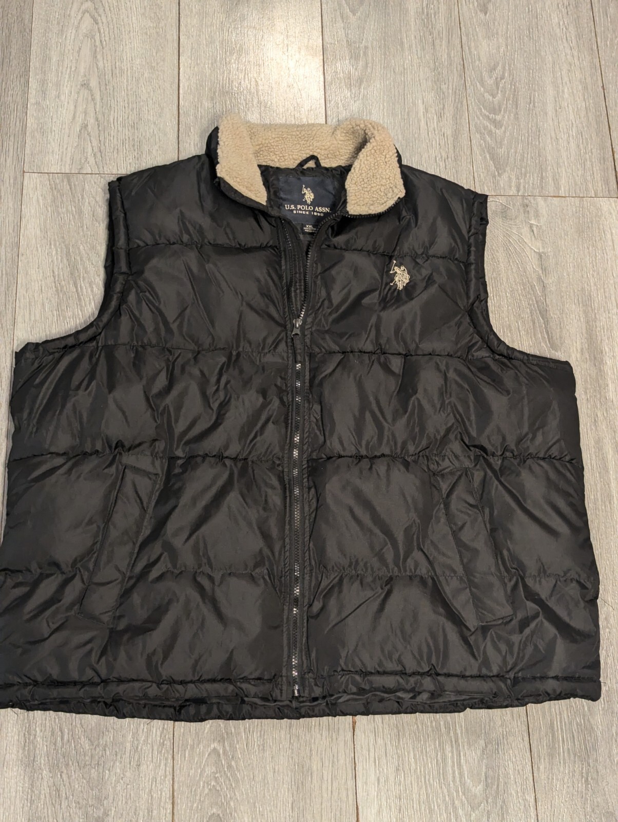 US Polo Assn. Giubbotto giubbotto uomo taglia XXL nero ricamato pony puffer