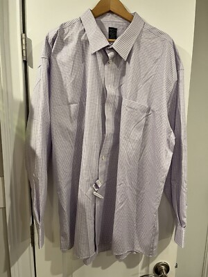 Joseph & Feiss Dress Shirt Mens 20 36/37 Non Iron Purple Check | eBay