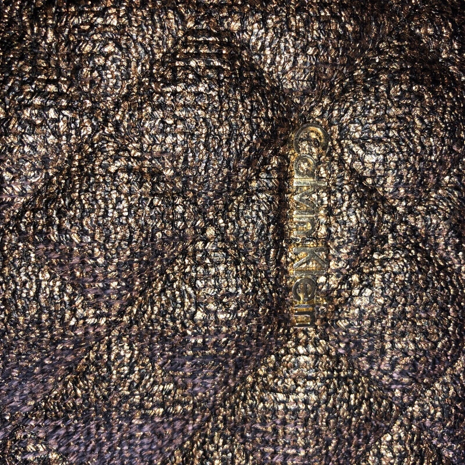 Bolso de Hombro Calvin Klein Mujer Marrón Negro Dorado Acolchado Doble Asa Foto 3 de 4