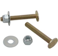 Plumb Pak Toilet Bolt and Screw Set Brass For Universal, 6 Pack