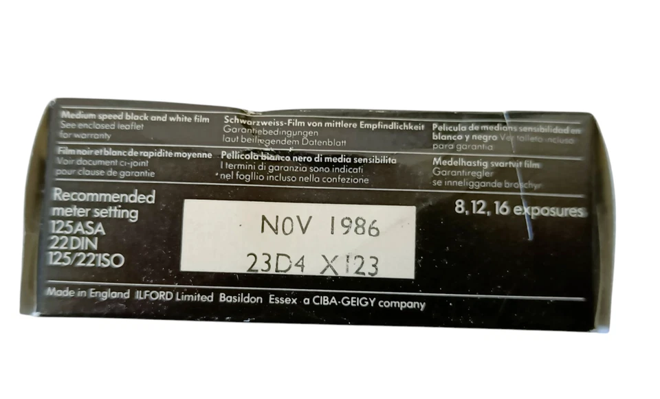 Ilford FP4 125ASA Schwarzweißfilm - 8,12,16 Aufnahmen Vintage 1986 abgelaufen - Bild 2 von 4