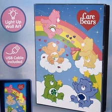 Care Bears Poster Light Up Wall Art Display Fizz Creations New In Box USB