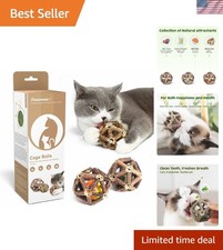 All-Natural Silvervine  Catnip Balls - Cat Toys for Happy Indoor Play