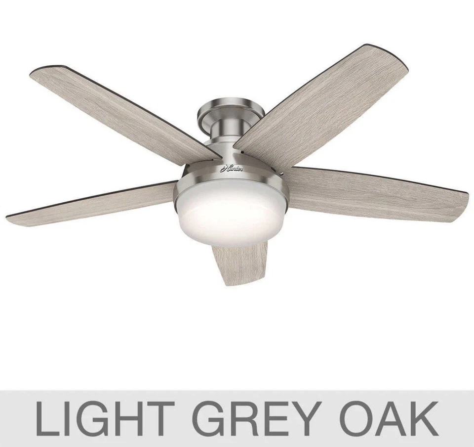 Hunter Avia 59416, 48" Low Profile Ceiling Fan w Remote | LED Light Kit NEW - Image 2 of 2