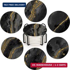 Marble & Gold Coaster Set of 6