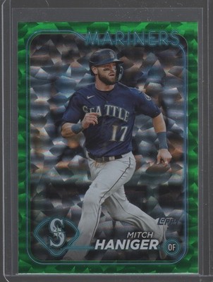 Mitch Haniger 2024 Topps Green Crackle Foil Mariners