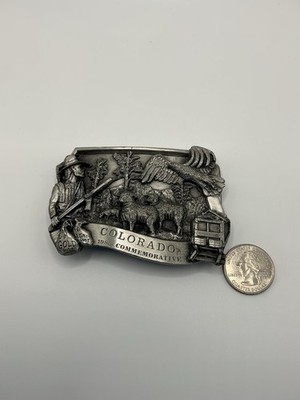Colorado Commemorative Belt Buckle Gold Rush Gold Mining