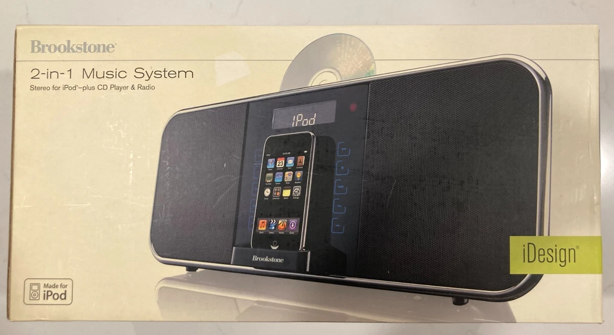 コンポ　CD iPod Brookstone Audio Player Docks & Mini Speakers for iPod Classic for