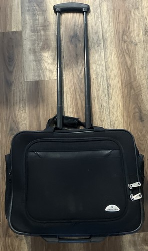 Samsonite Carry On Wheeled Luggage Black Briefcase Style