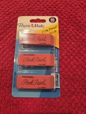 Gumki papierowe mate różowe perłowe 3-pak klasyczne bez lateksu - fabrycznie nowe w pudełku