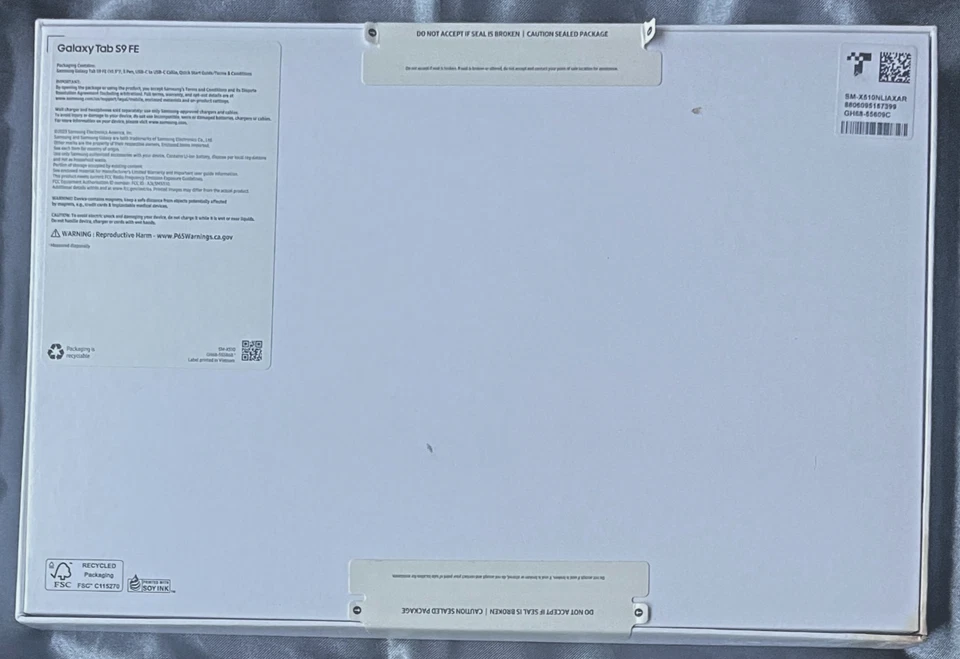 Samsung Galaxy Tab S9 FE (10.9”) Model SM-X510 WIFI 128GB Lavender NEW (READ) - Image 3 of 4