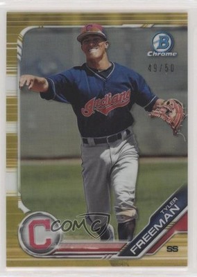 2019 Bowman Draft Chrome Gold Refractor 49/50 Tyler Freeman #BDC-184 1kk