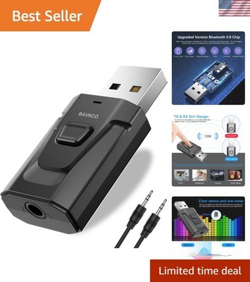 Versatile Bluetooth 5.0 Audio Adapter: Seamlessly Connects Car & Home Systems