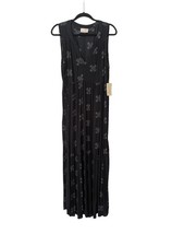 Universal Thread Womens Black Bohemian Print Sleeveless Maxi Dress Large