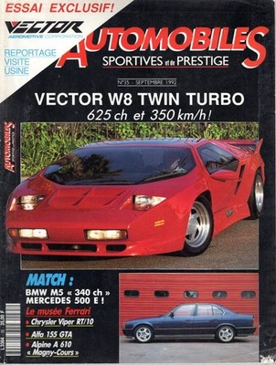SPORT- UND PRESTIGEAUTOS 35 VECTOR W8 TWIN TURBO A610 TURBO MAGNY CO