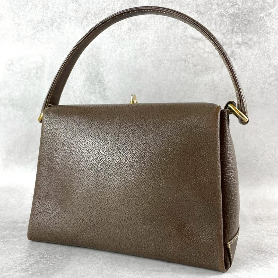 Gucci Brown Turnlock Leather Shoulder Bag Pre-Owned Authentic