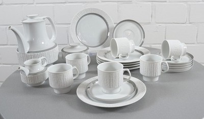Thomas Porzellan weiß Brutalist Style verschiedene Teile auswählbar Vintage