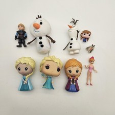 Disney Frozen Figures Lot of 9 Elsa Anna Kristoff Olaf Sven Mattel 2009 Toy Gift
