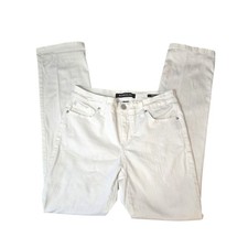 BANDOLINO Mandie High Rise Straight Leg White Denim 4 Medium