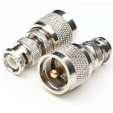 UHF Male to BNC Male Connectors, Pl259 to BNC Coax Adapters for Ham Radio, An...