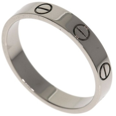 CARTIER Mini love ring #54 Ring K18 White Gold Ladies [Used] | eBay
