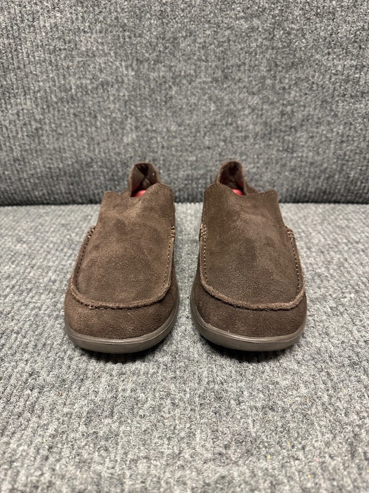 Mocasines Crocs Santa Cruz Para Hombre 8 Marrón Gamuza Sin Cordones 14756 Suelas de Goma Foto 3 de 4
