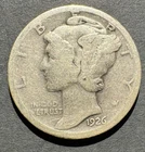 1926-P Mercury Dime (No Mint Mark) Circulated - Good Condition