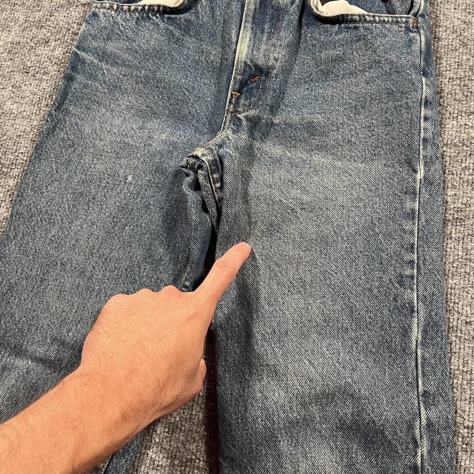 Jeans vintage Levi’s Student 23x28 azul 719-0216 lengüeta naranja años 80 pierna recta EE. UU. Foto 2 de 4