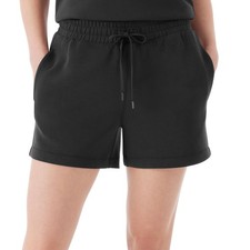 Member's Mark Women's Washed Black Sandwash Short - Elastic Waist - XL 16-18 