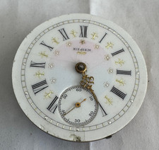 VINTAGE 18 SIZE ELGIN POCKET WATCH MOVEMENT GR. 125 RUNNING GREAT FANCY DIAL