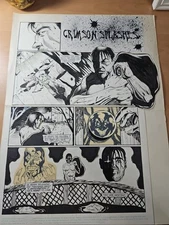 STAIN #2 (FATHOM PRESS 1999) CRIMSON ORIGINAL ART MICHAEL JOSEPH BOECKELMANN 