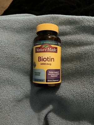 Nature Made Biotin 1000 Mcg Dietary Supplement Supports Healthy Hair 120ct 