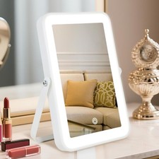 Rechargeable LED Vanity Mirror with Lights, 10"x7" Small Lighted Makeup Mirro...