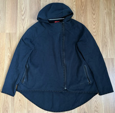Nike Tech Women  s Black Fleece Hooded Full Zip Jacket w/ Pockets Size L Long