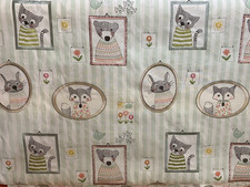 2 DRAPES Ridiculously Cute Embroidered Animals for Children's Bedroom