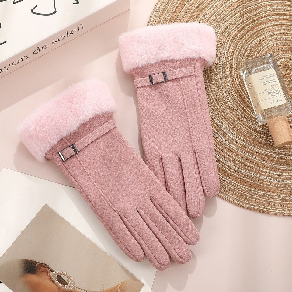 Touchable Screen Touch Screen Gloves Plush Skiing Gloves Autumn and ...