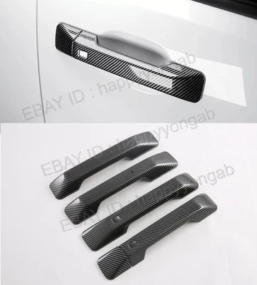 ABS Door Handle Lid Cover Trim For 2024-2026 Hyundai Santa Fe Carbon Fiber Look - Bild 1 von 4