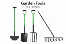 Heavy Duty Garden Tools digging Gardening Accessories, Spade,12 teeth , HalfMoon
